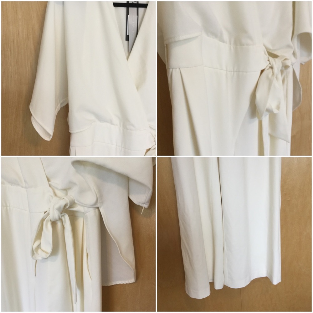 WRAP FRONT FLOWY CREPE JUMPSUIT - Picture 4 of 10